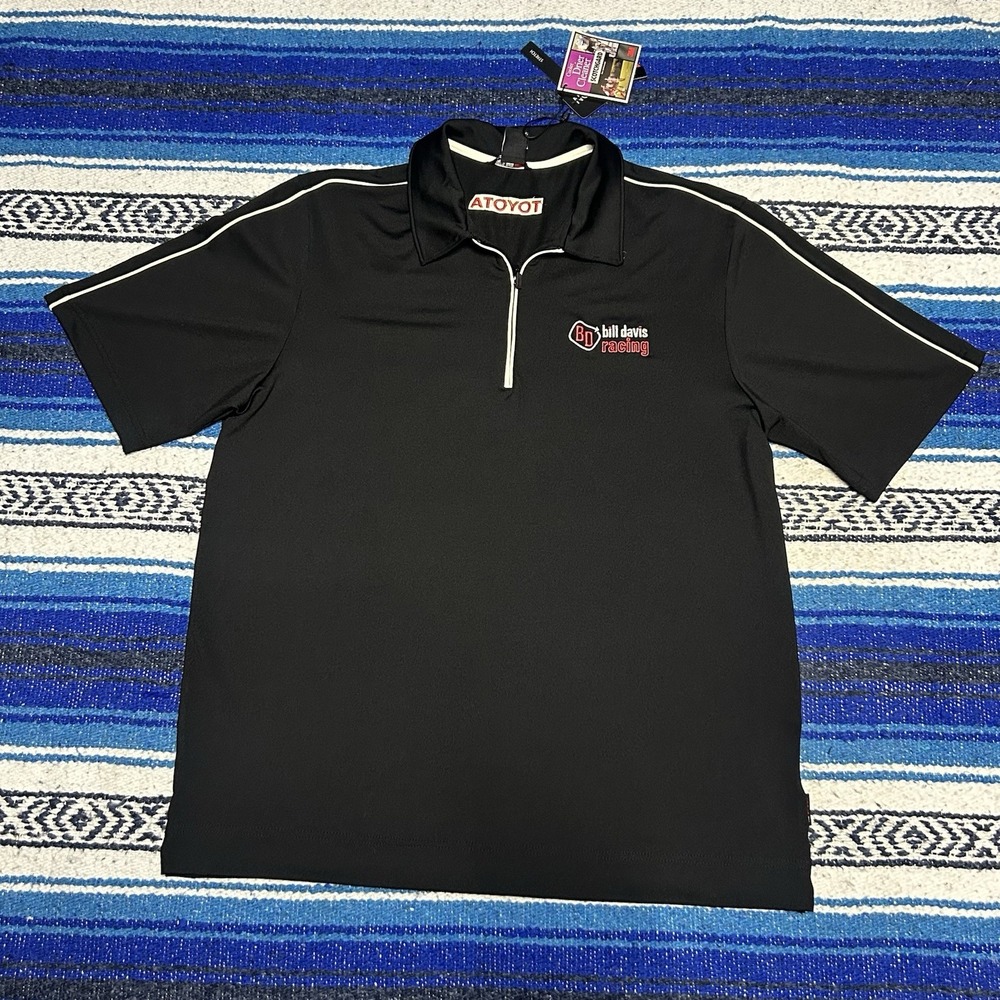 Bill Davis Racing Toyota NASCAR Polo Shirt Men's Large NWT Y2K 2000s Embroidered